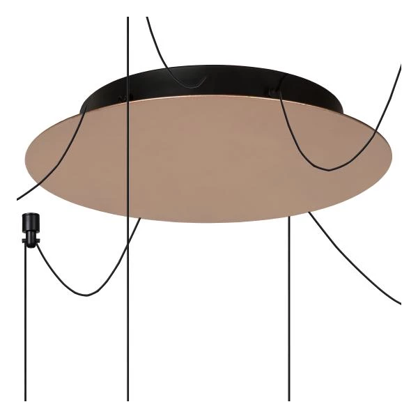 Lucide LORENZ - Hanglamp - LED Dimb. - 6x0,7W 3000K - Roest bruin - detail 1